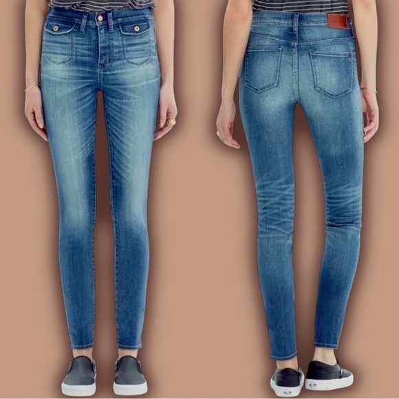 Madewell Denim - Madewell ‘9” High Rise Skinny Crop Jean Patch Pocket Edition’ in “Beltran” Wash
